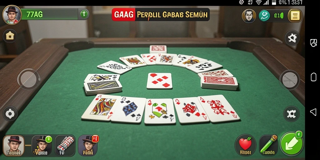 Tampilan permainan Gaple yang seru dan menantang di 77AG.