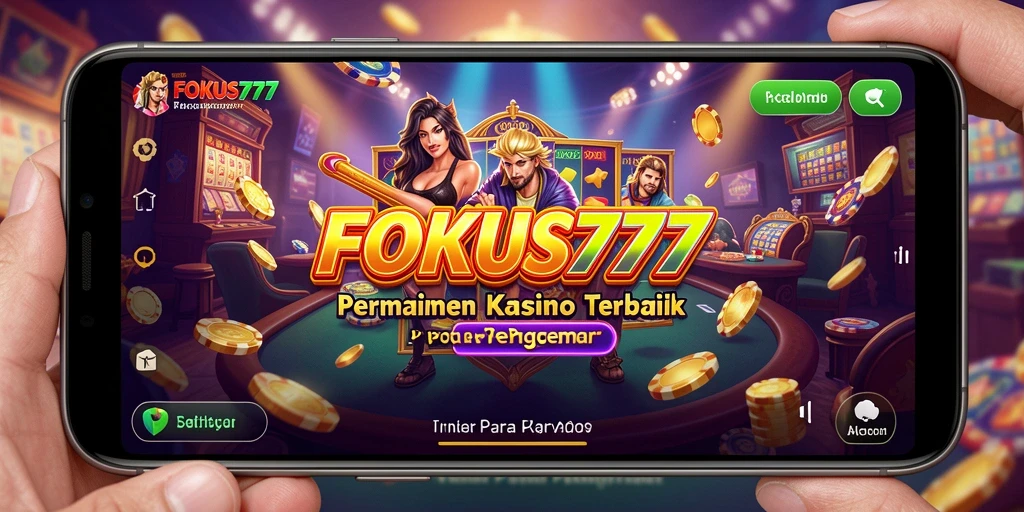 Screenshot gameplay FOKUS777 menampilkan desain Kasino yang menarik dan interaktif.