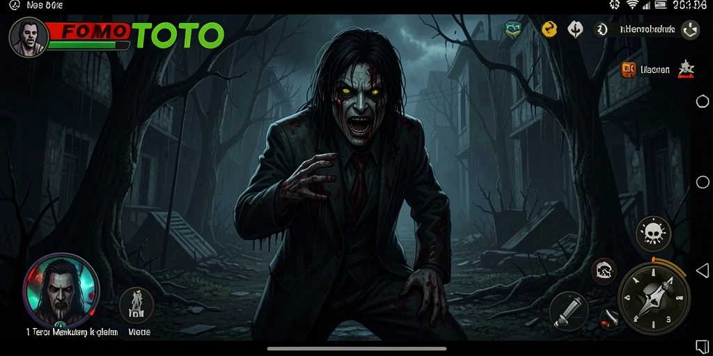 Tampilan mencekam dari gameplay FOMOTOTO yang penuh ketegangan.