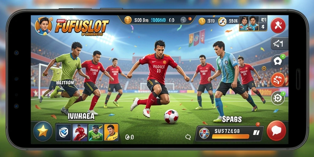 Screenshot menunjukkan gameplay mendebarkan dari FUFUSLOT di kategori Sports.