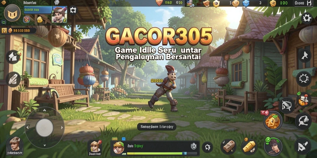 Screenshot gameplay GACOR305 dengan karakter bekerja secara otomatis.