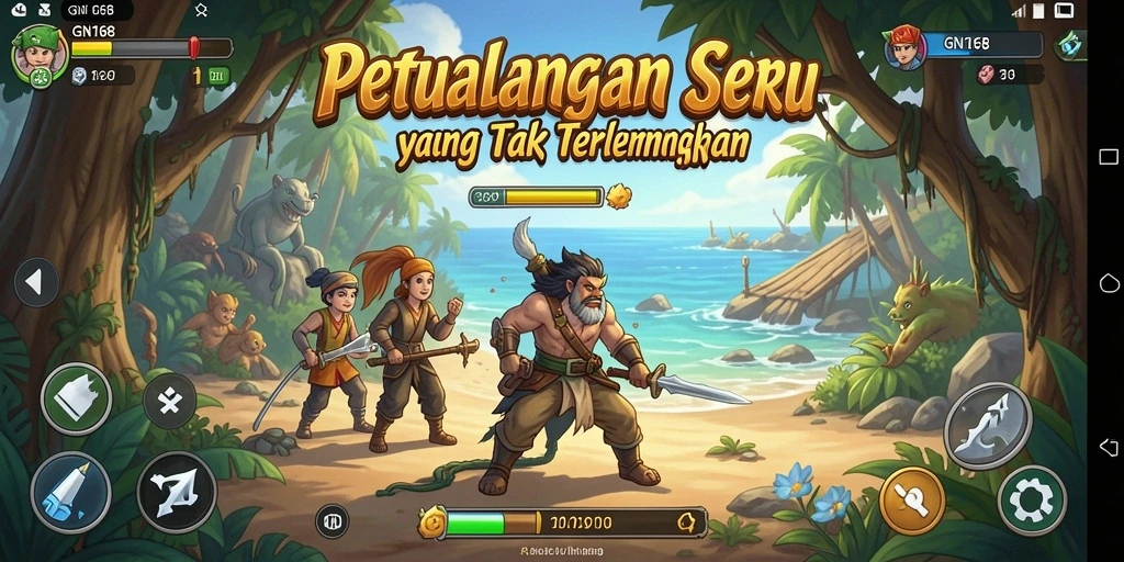 Tampilan gameplay menegangkan di dalam dunia GN168.