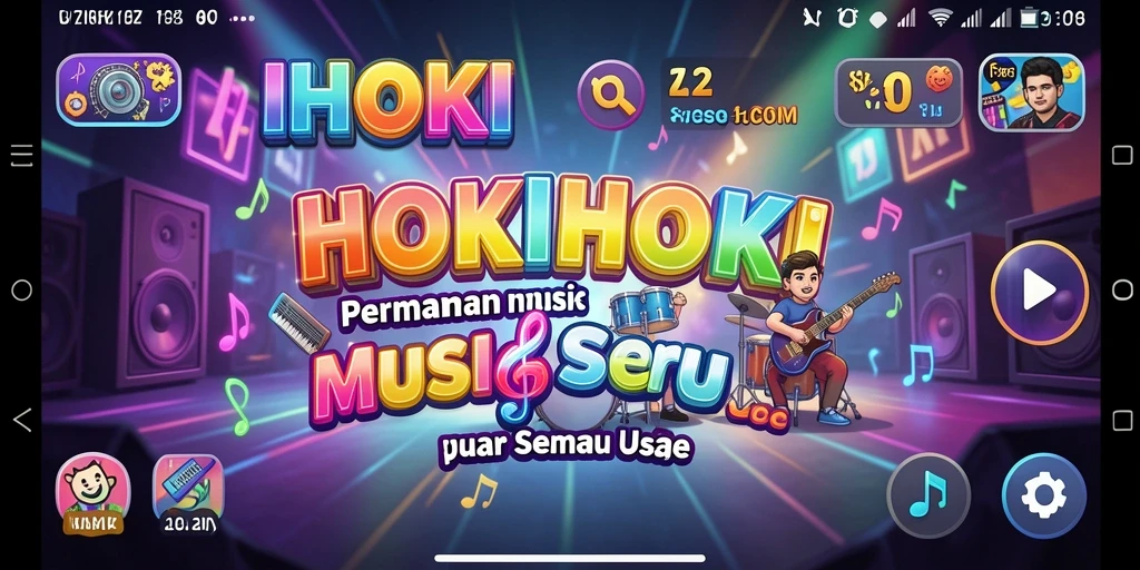 Tampilan gameplay HOKIHOKI yang menarik dan penuh warna.