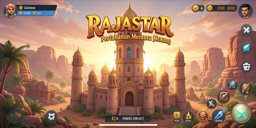 Tampilan gameplay RAJASTAR yang menegangkan dan strategis.