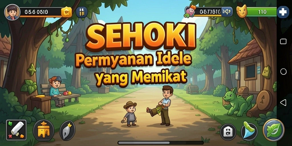 Tampilan gameplay SEHOKI dengan karakter yang sedang beraksi dalam skenario Idle.